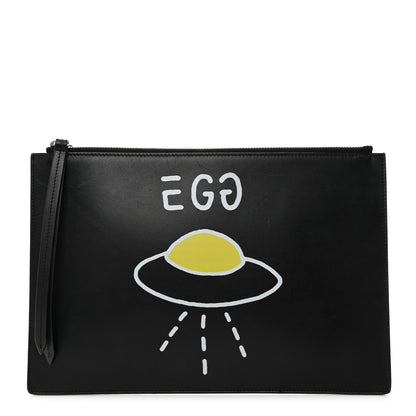 Gucci Calfskin Gucci Egg Pouch Black 1 of 8