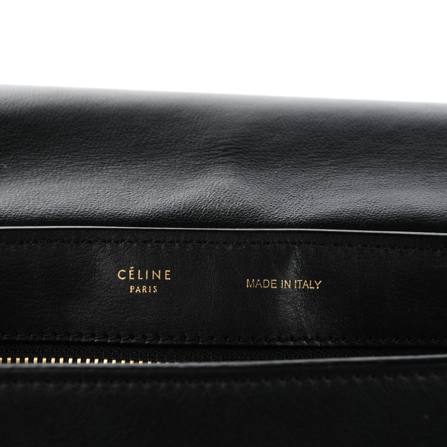 Crocodile Embossed Calfskin Suede Medium Trapeze Black