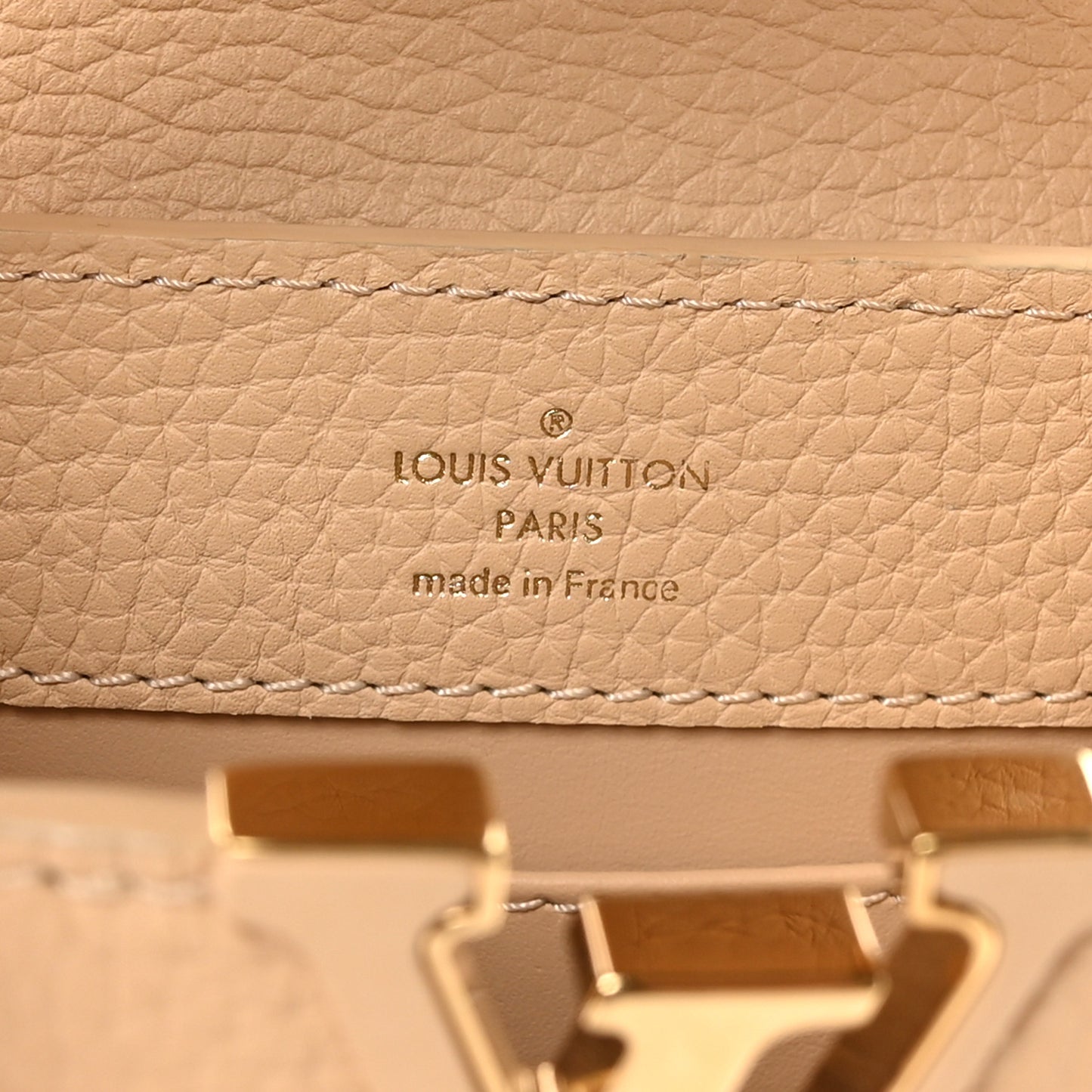 Taurillon Snakeskin Mini Capucines Beige Black