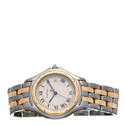 Cartier Stainless Steel 18K Yellow Gold 33mm Cougar Quartz Watch 3 of 8