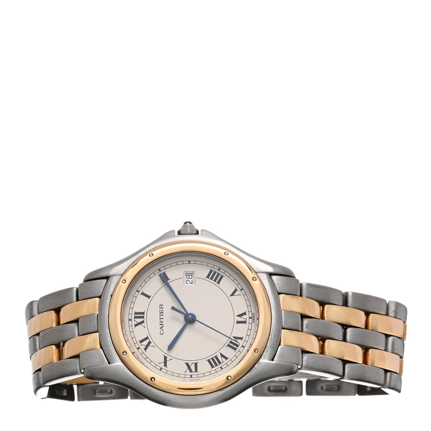 Stainless Steel 18K Yellow Gold 33mm Cougar Quartz Watch