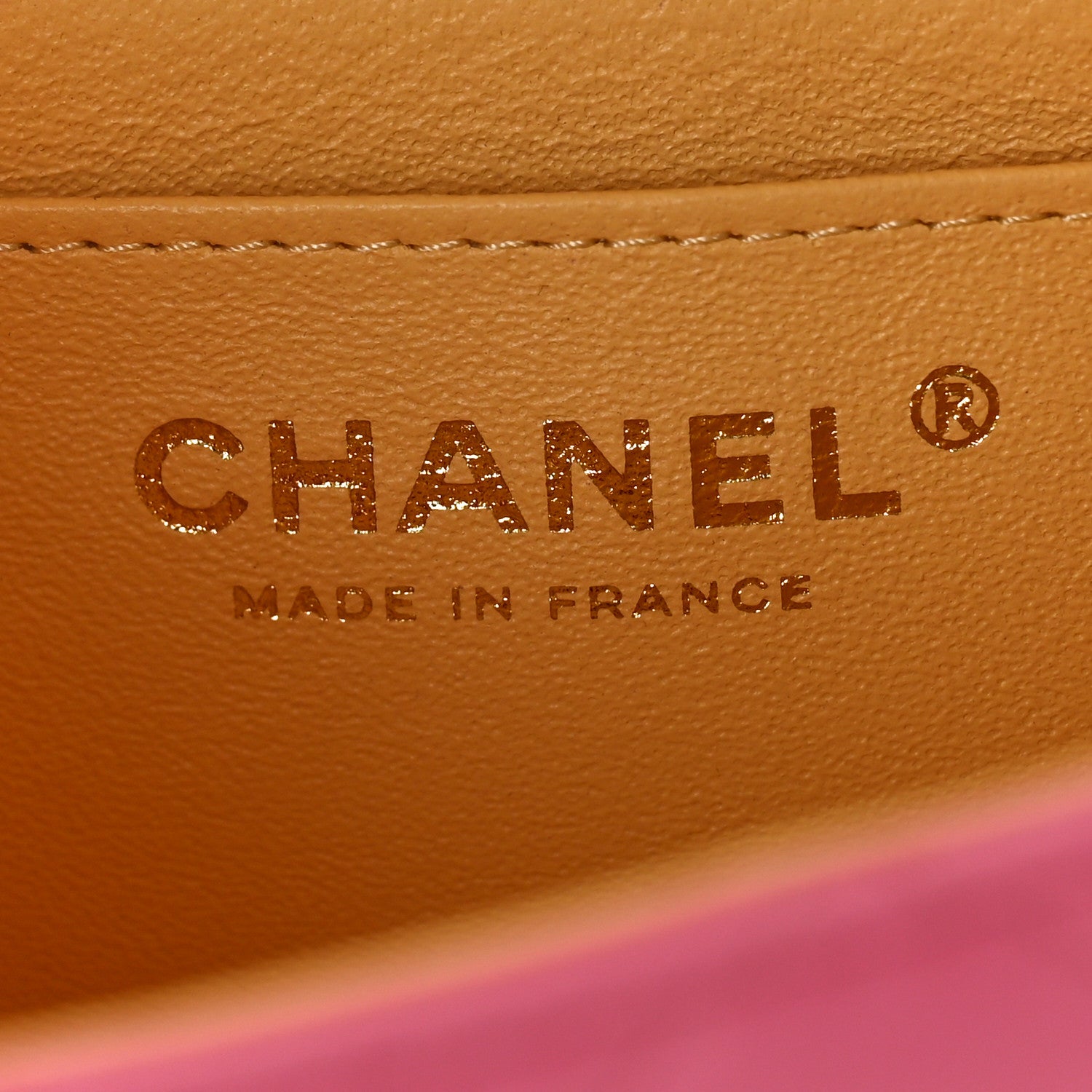 Chanel Lambskin Quilted Mini Rectangular Flap Pink Yellow 6 of 10