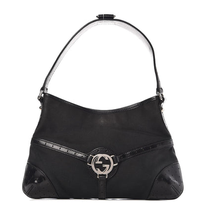 Gucci Canvas GG Reins Shoulder Bag Black 1 of 14