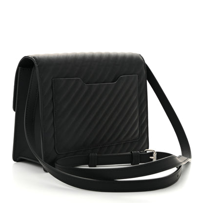 Off-White Calfskin Diagonal Quilted Jitney 2.0 Crossbody Bag Black 3 of 9