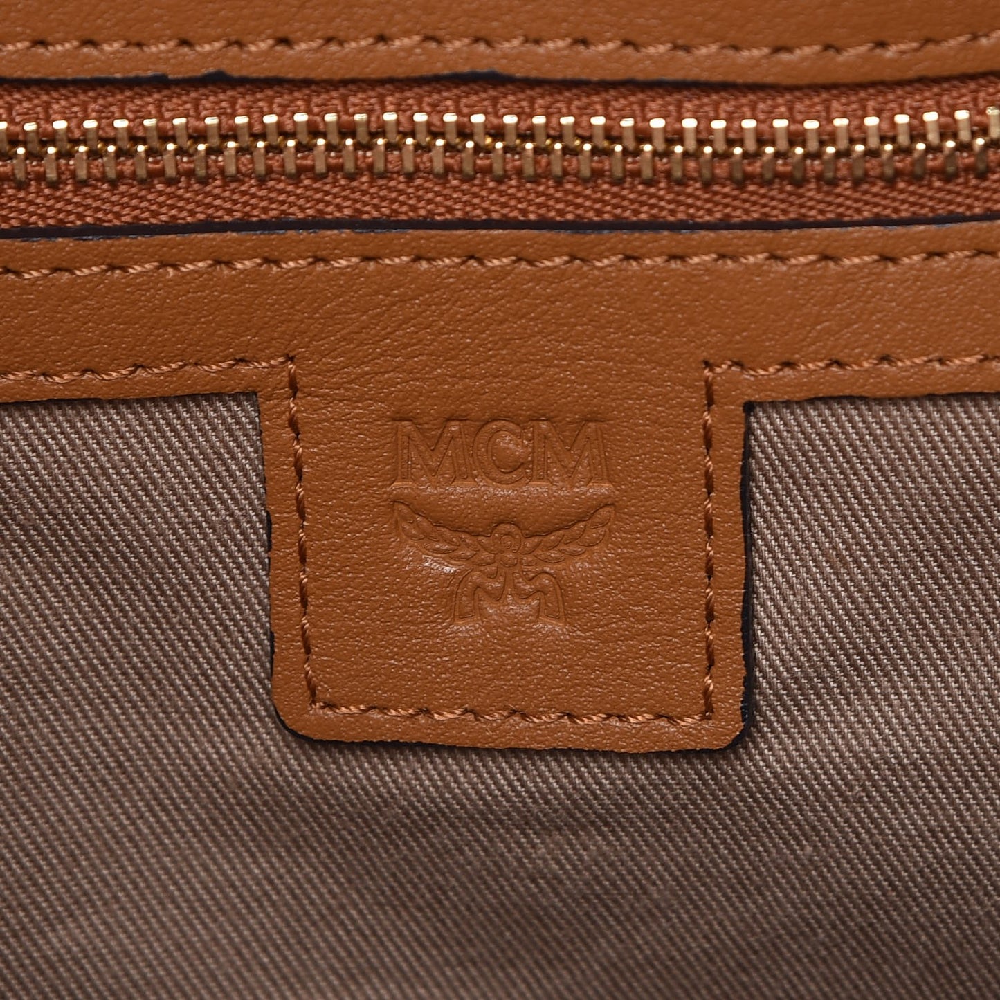 Visetos Floral Print Boston Bag Cognac