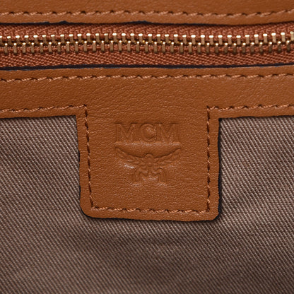 MCM Visetos Floral Print Boston Bag Cognac 7 of 10