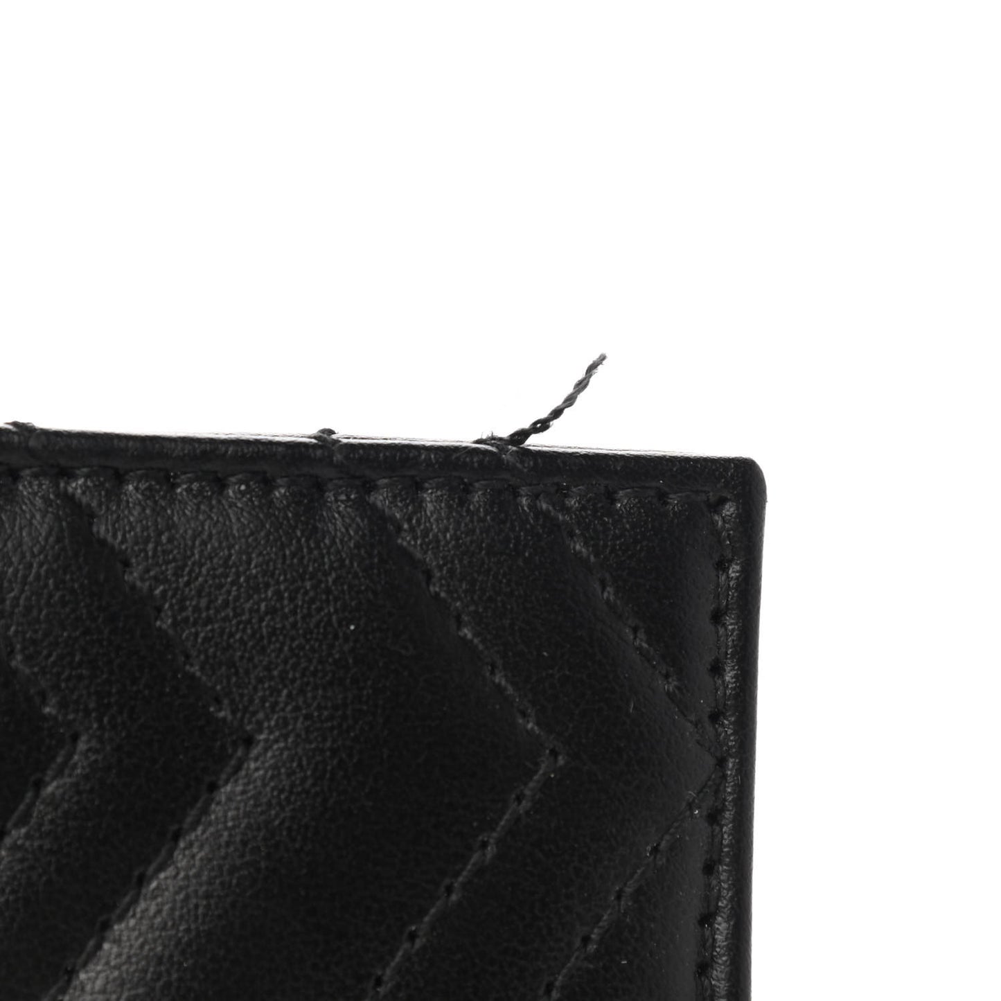 Calfskin Matelasse GG Marmont Card Holder Black