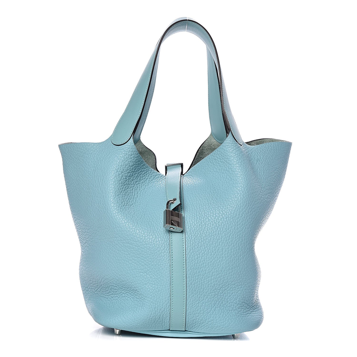 Hermes Taurillon Clemence Picotin 26 GM Bleu Atoll 1 of 7