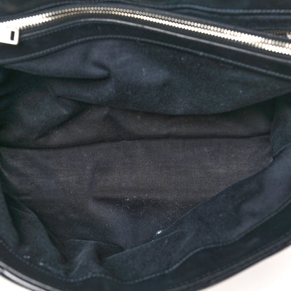 Saint Laurent Calfskin Y Quilted Monogram Large Loulou Chain Satchel Black 5 of 9