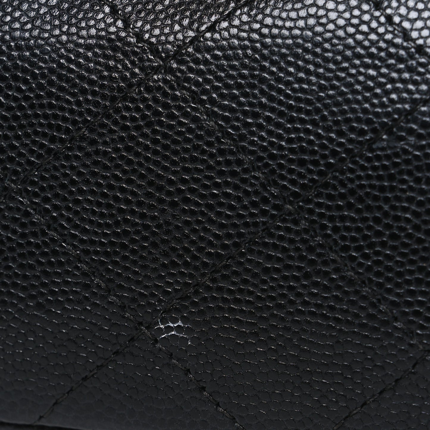 Caviar Quilted Mini Rectangular Flap Black