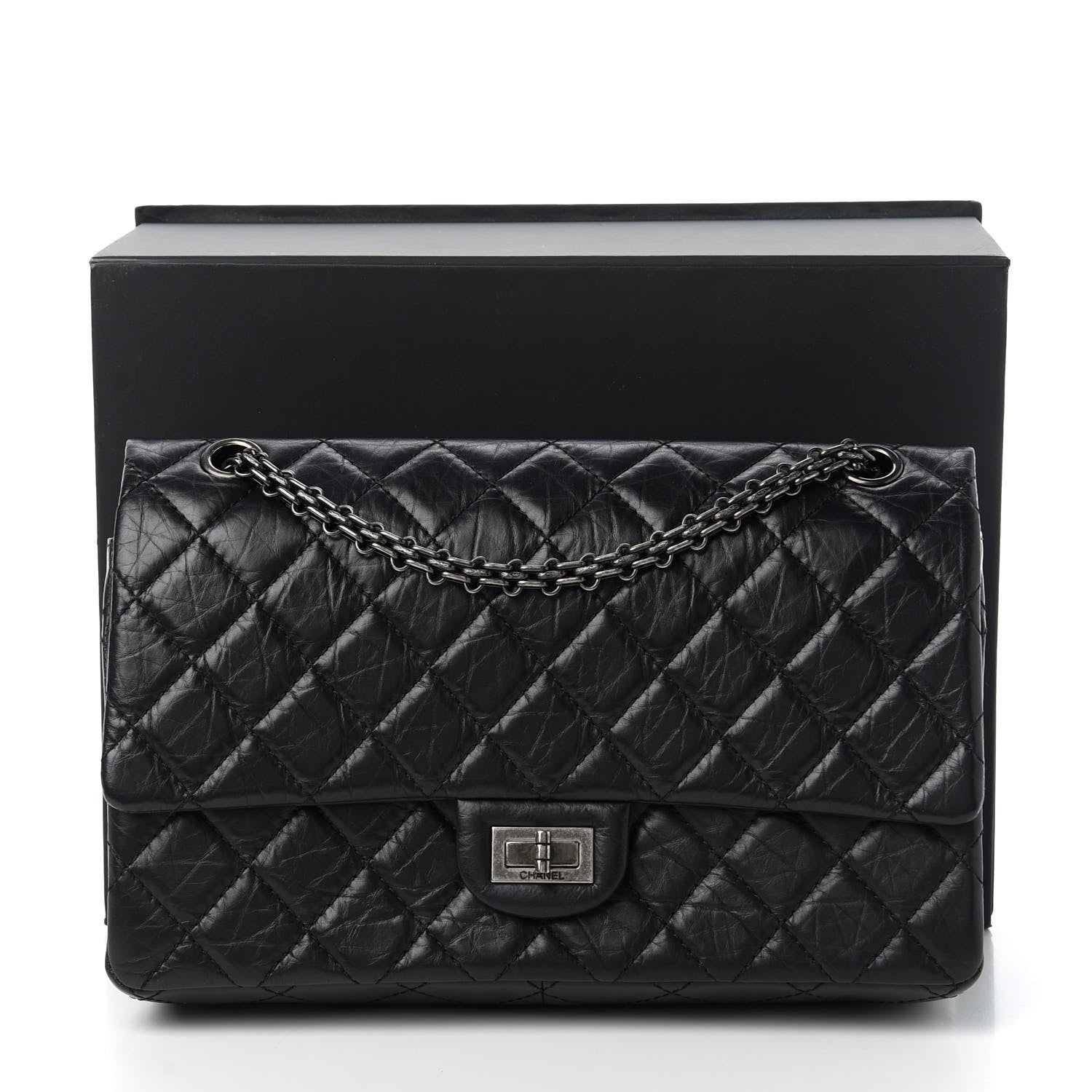Chanel Aged Calfskin Quilted 2.55 Reissue 226 Flap Black 11 of 13