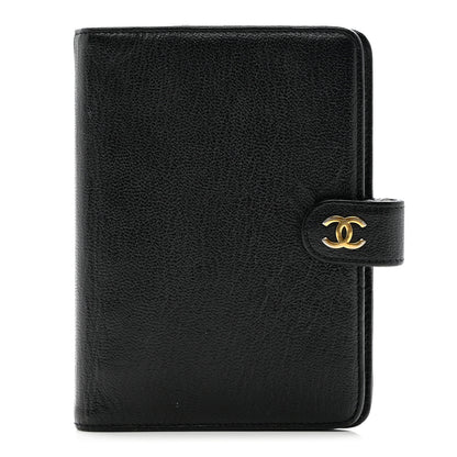 Chanel Goatskin Small Ring Agenda Planner Black 1 of 9