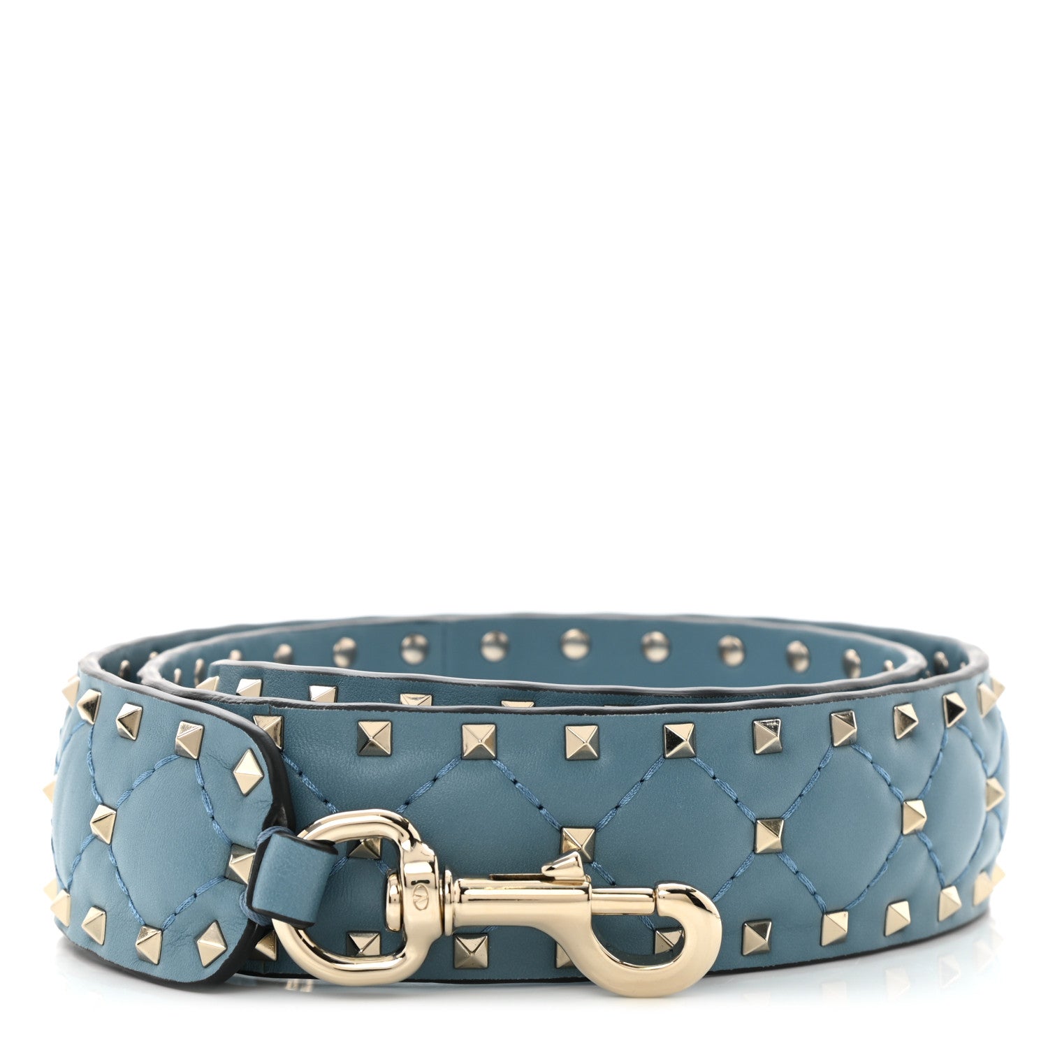 Valentino Garavani Nappa Rockstud Spike Shoulder Strap Blue 1 of 4