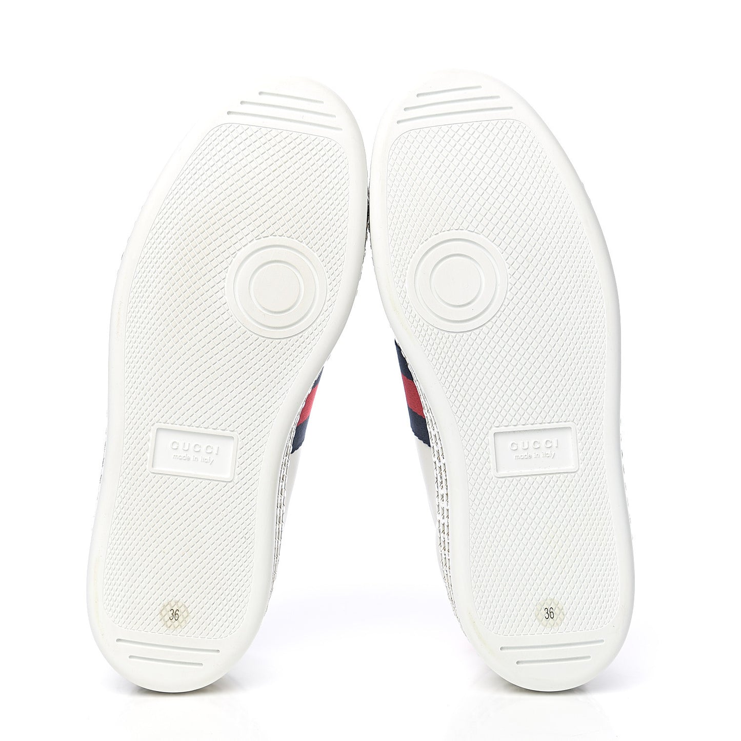 Calfskin Crystal Web Bee Embroidered Womens Ace Platform Sneakers 36 White