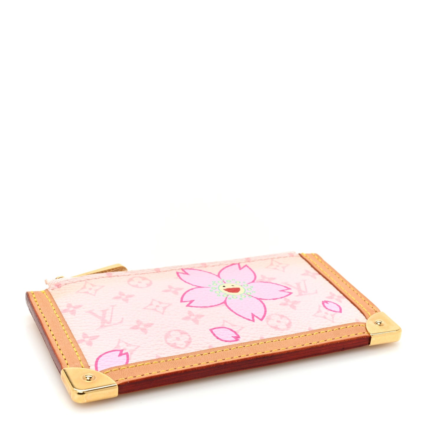 Monogram Cherry Blossom Key Pouch Pink