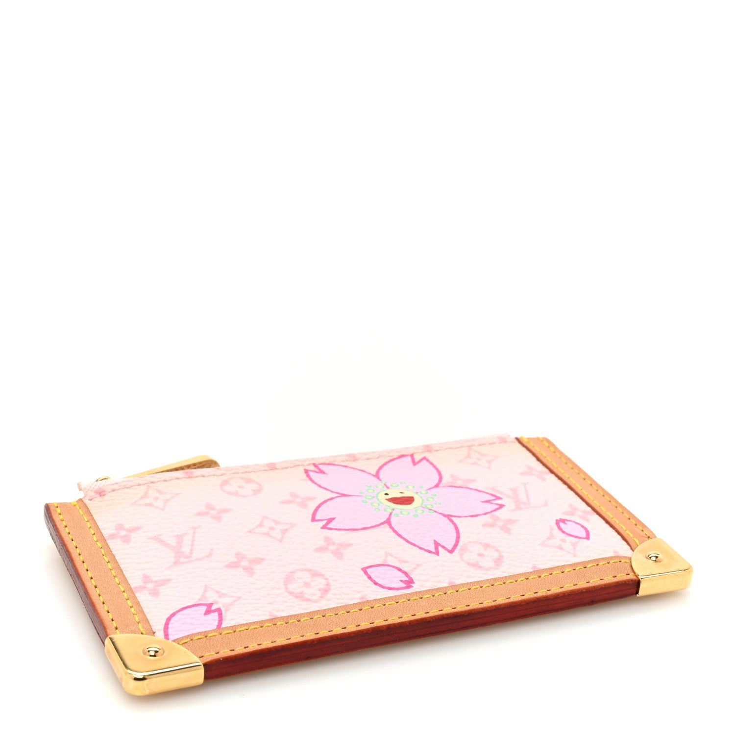 Louis Vuitton Monogram Cherry Blossom Key Pouch Pink 4 of 10
