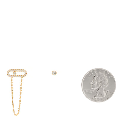 Messika 18K Yellow Gold Diamond Move Uno Chain and Stud Earrings 2 of 5