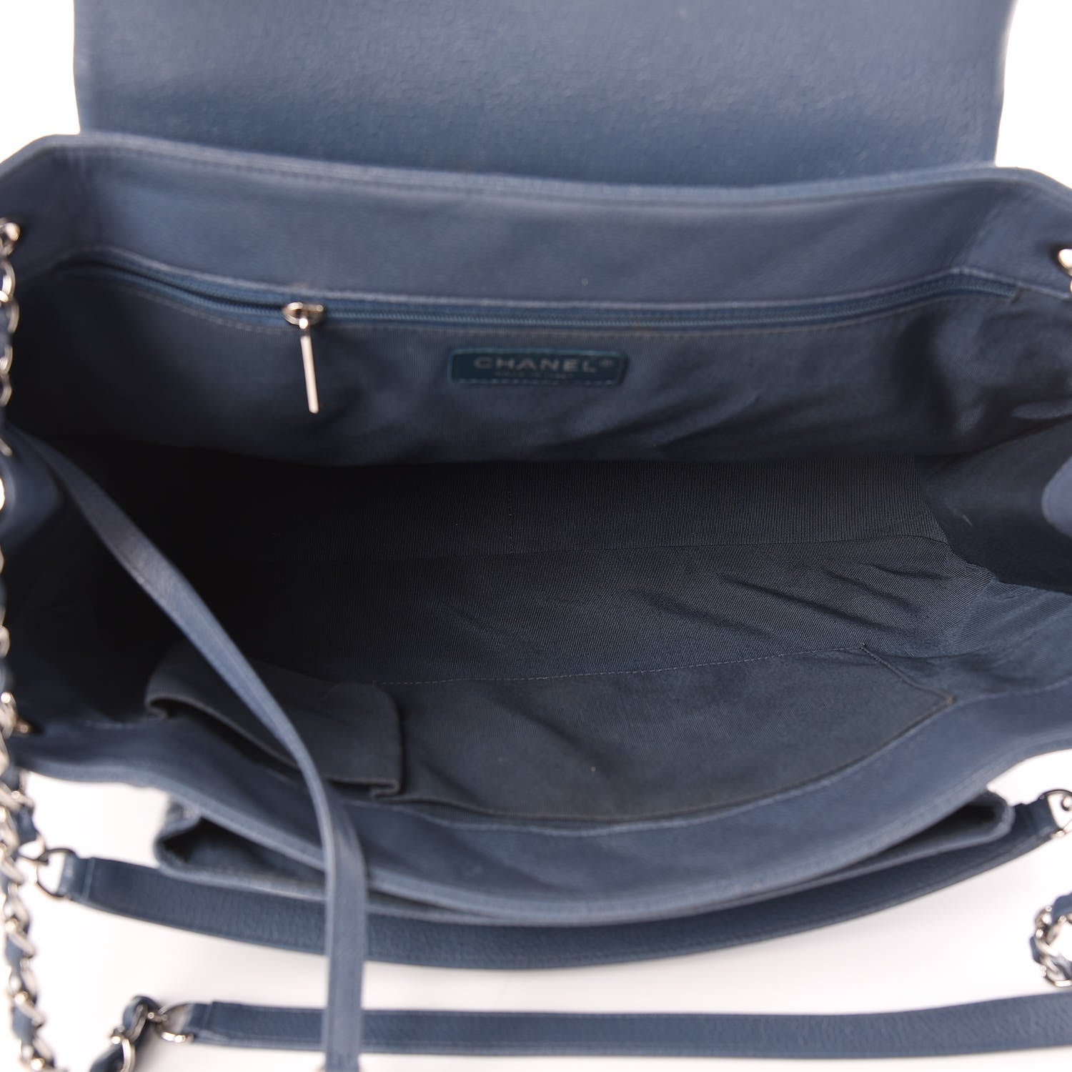 Chanel Caviar Quilted Flap Tote Blue 5 of 11