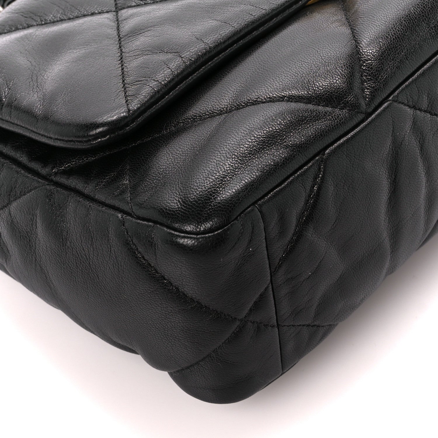 Chanel Goatskin Quilted Medium Chanel 19 Flap Black 9 of 11