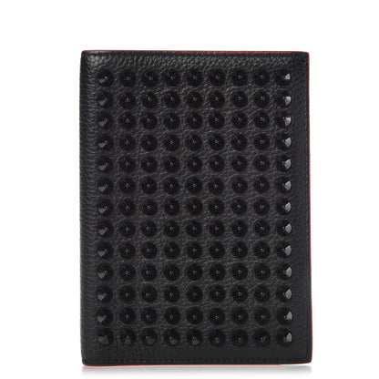 Christian Louboutin Calfskin Studded Loubipass Passport Holder Black 1 of 11