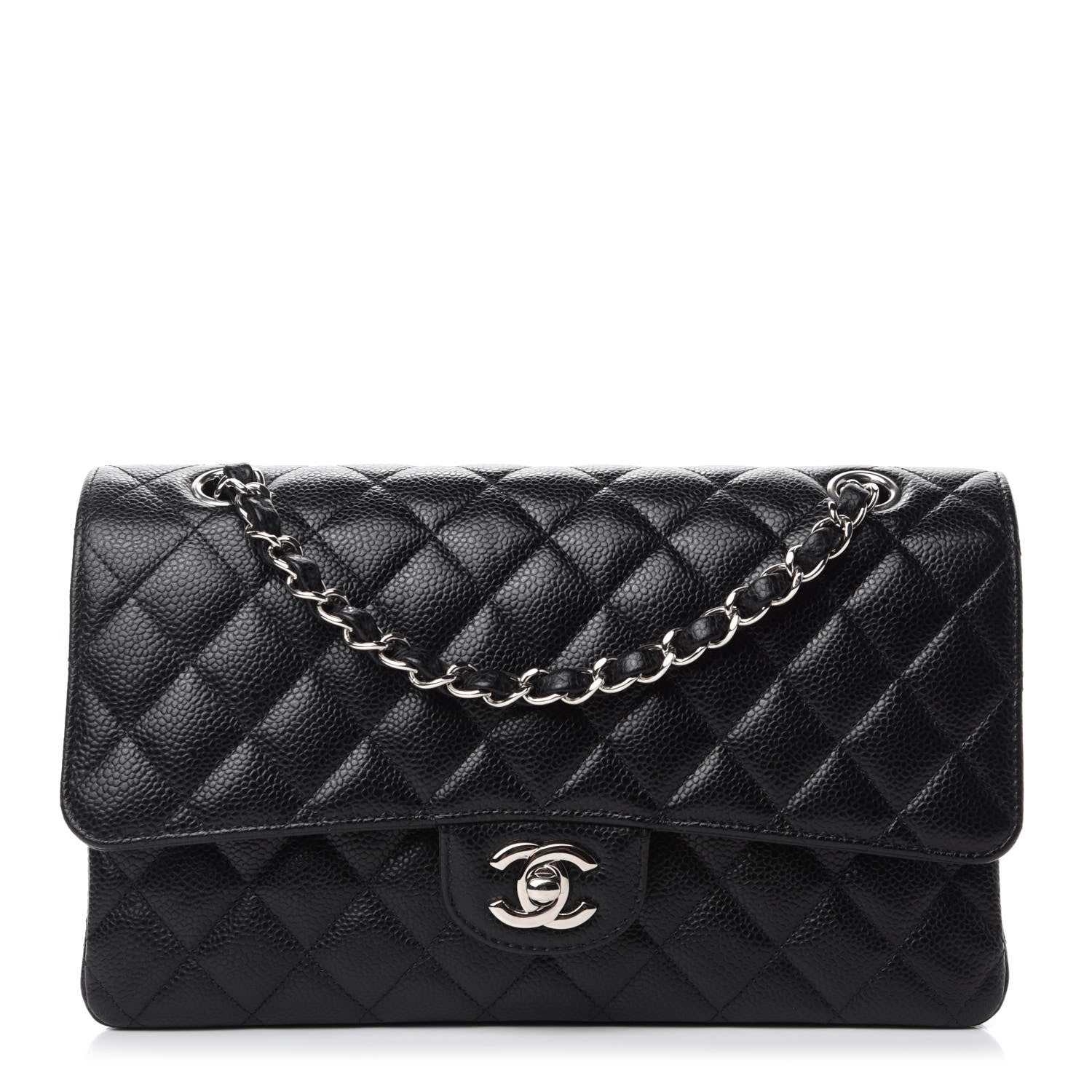 Chanel Caviar Quilted Medium Double Flap Black 1 of 12