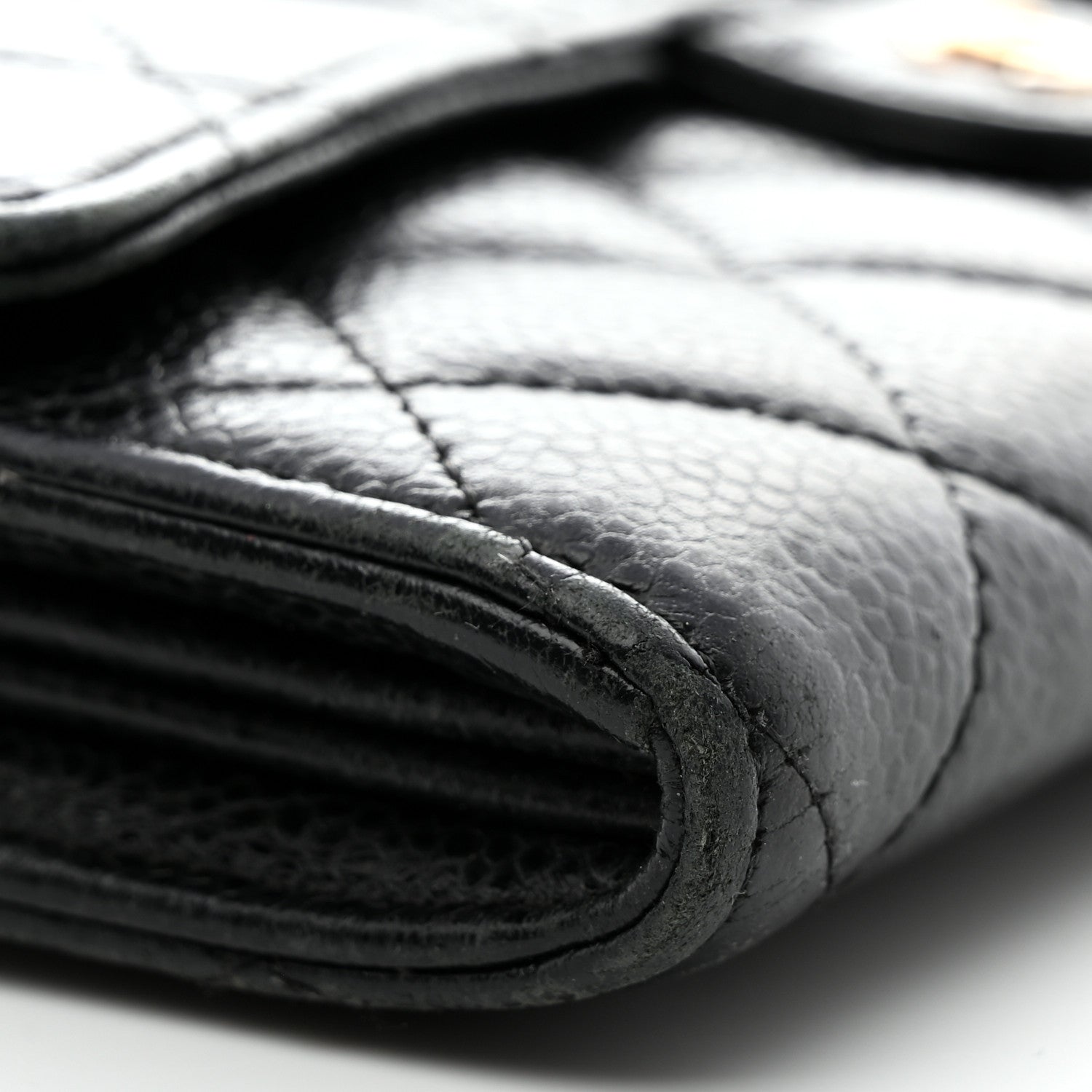 Chanel Caviar Quilted Large Gusset Flap Wallet Black 9 of 10