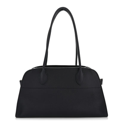 The Row Matte Grained Calfskin Margaux Shoulder 12 Marine 1 of 10