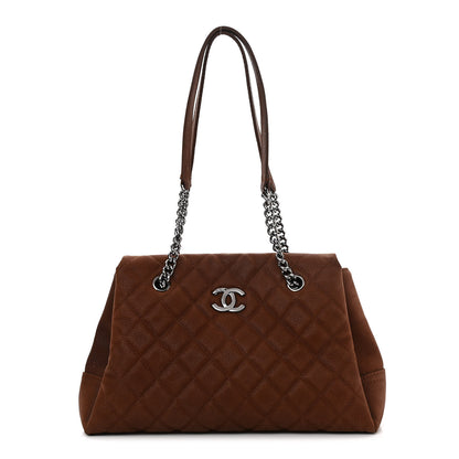 Chanel Iridescent Caviar Quilted Lady Pearly Tote Brown 1 of 11