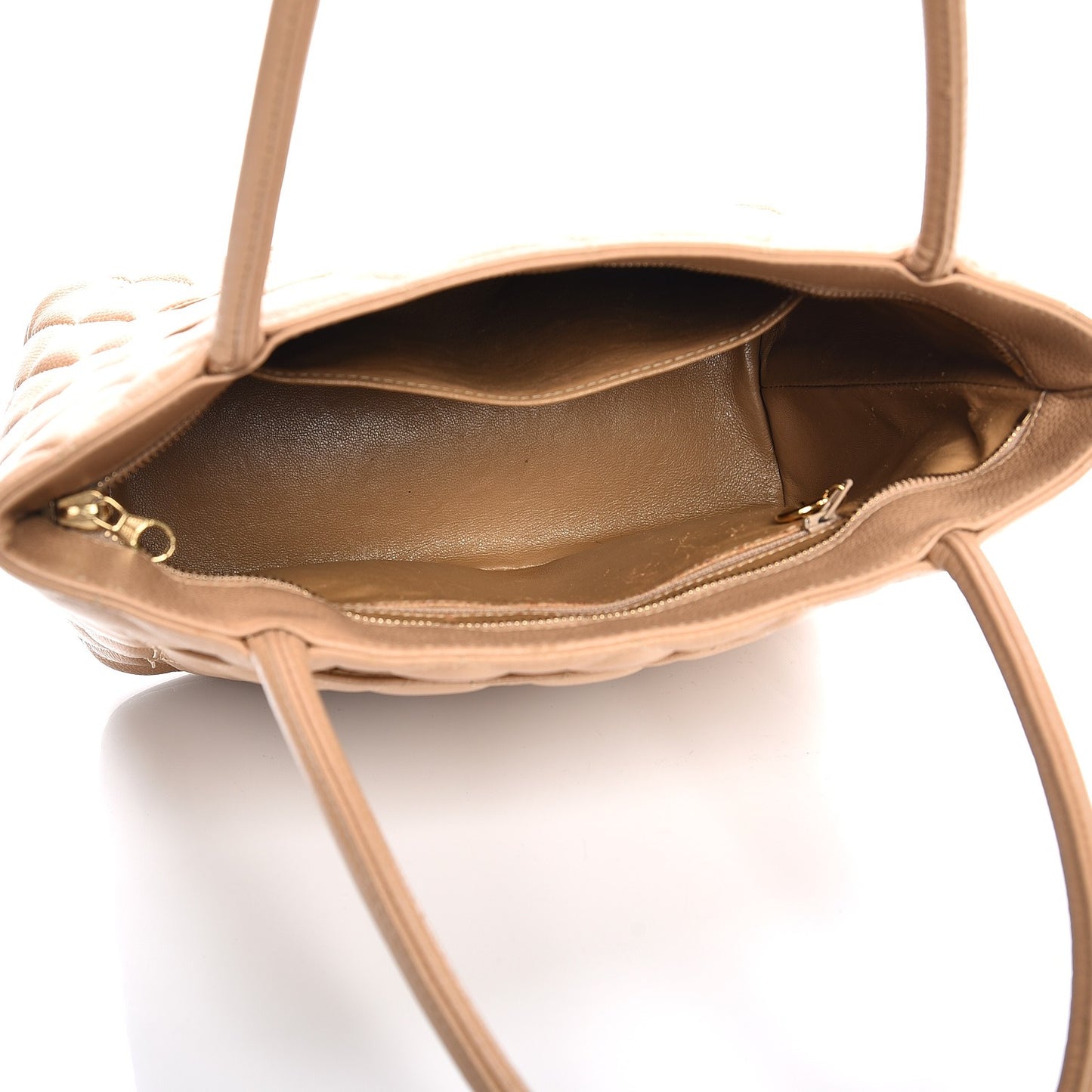 Caviar Quilted Medallion Tote Beige