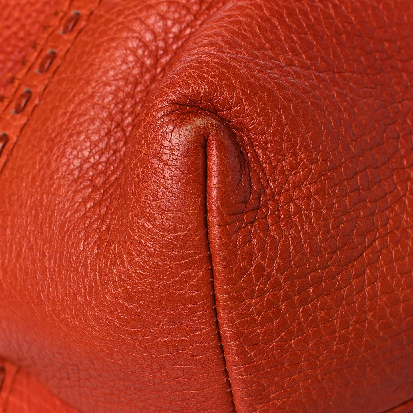 Calfskin Medium Laidback Crafty Tote Orange