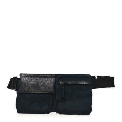 Gucci GG Monogram Double Pocket Belt Bag Black 1 of 12