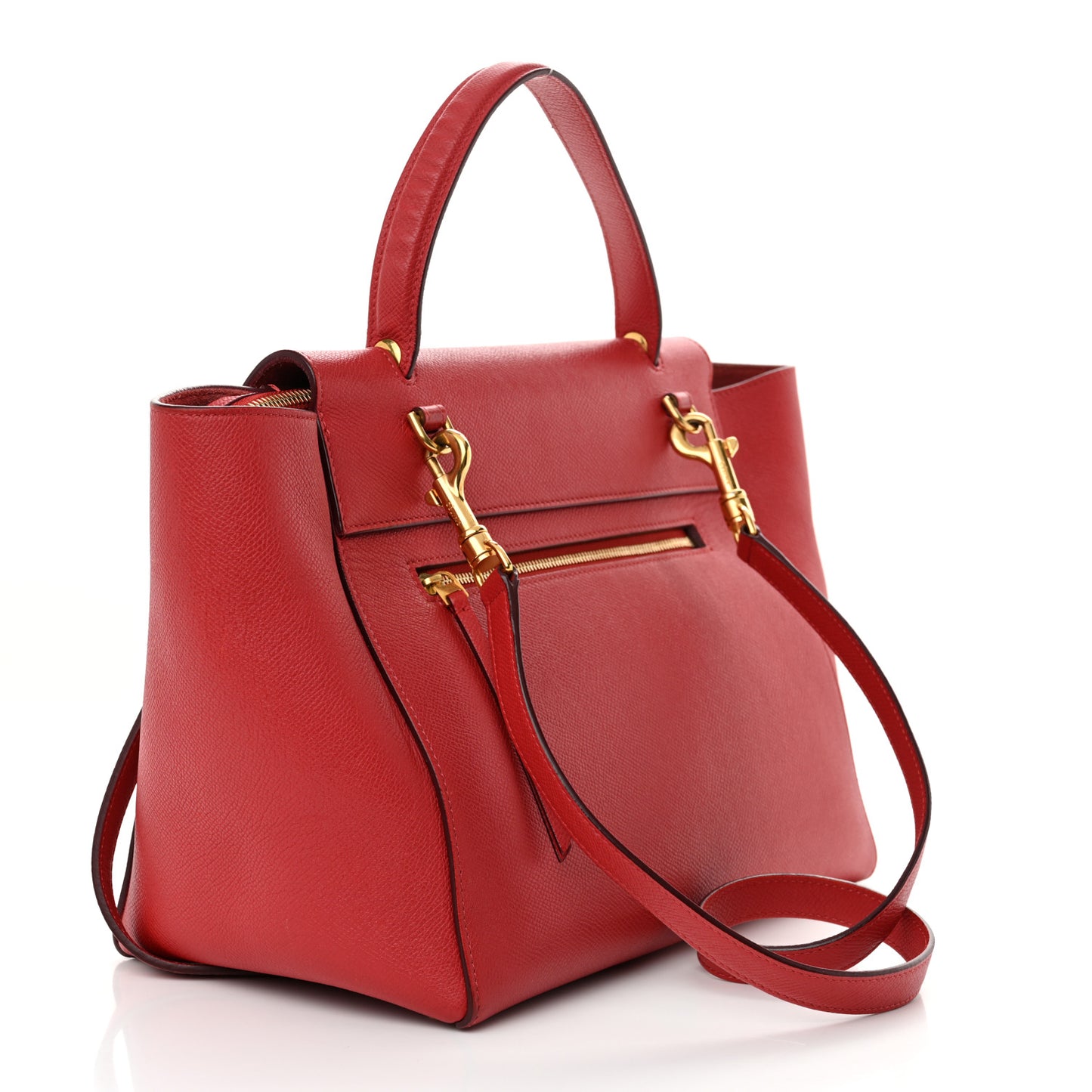 Grained Calfskin Mini Belt Bag Coquelicot