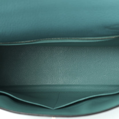 Hermes Taurillon Clemence Kelly Retourne 28 Turquoise 5 of 15