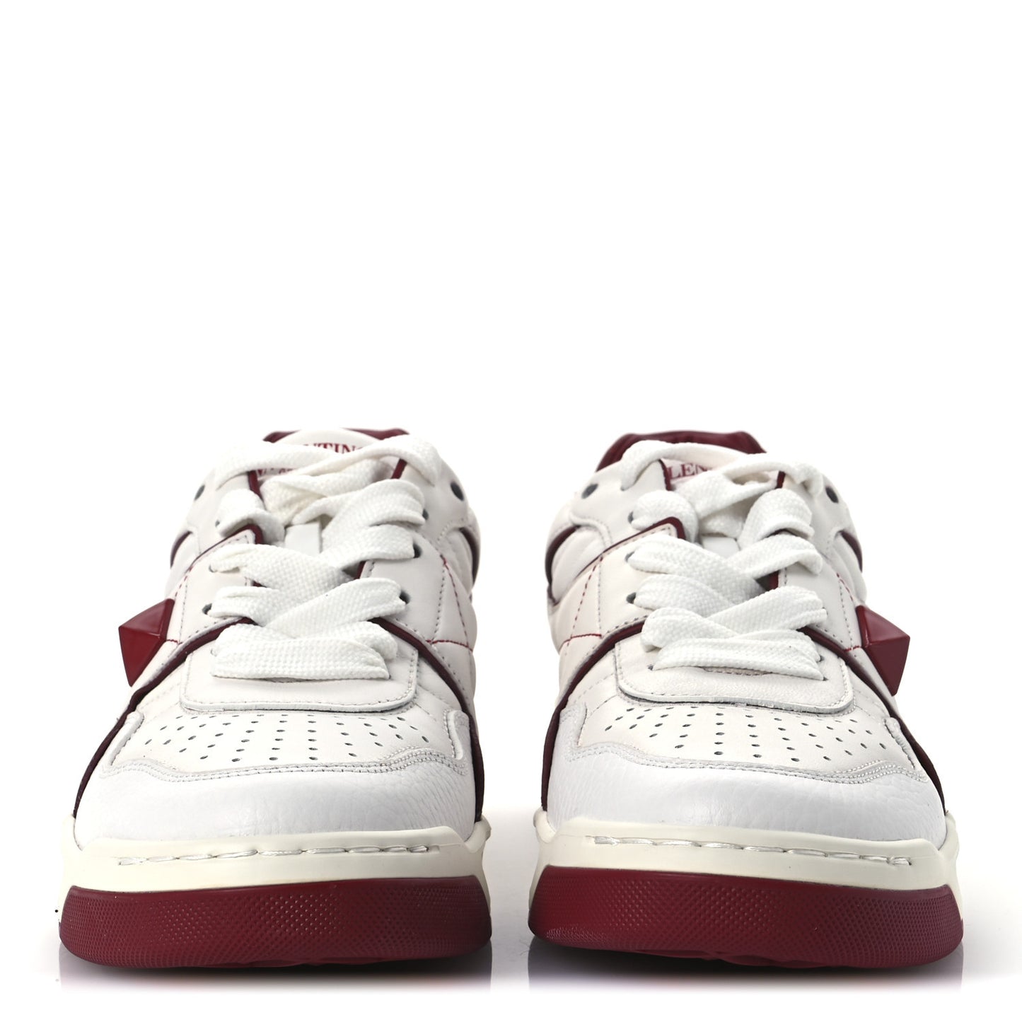 Nappa Mens One Stud Low Top Sneakers 38.5 White Rosso Valentino