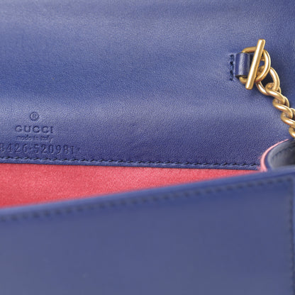 Gucci Velvet Matelasse GG Marmont Mini Bag Cobalt Blue 7 of 13
