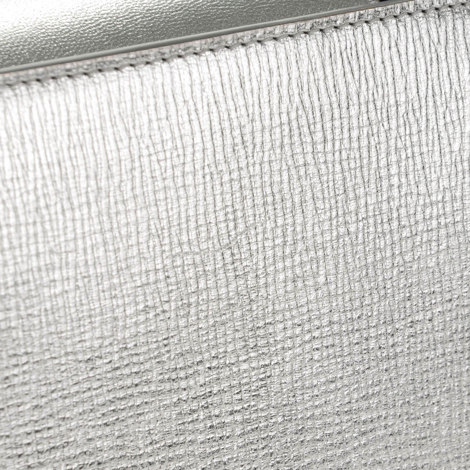 Christian Dior Grained Leather Medium Diorever Flap Silver 8 of 9