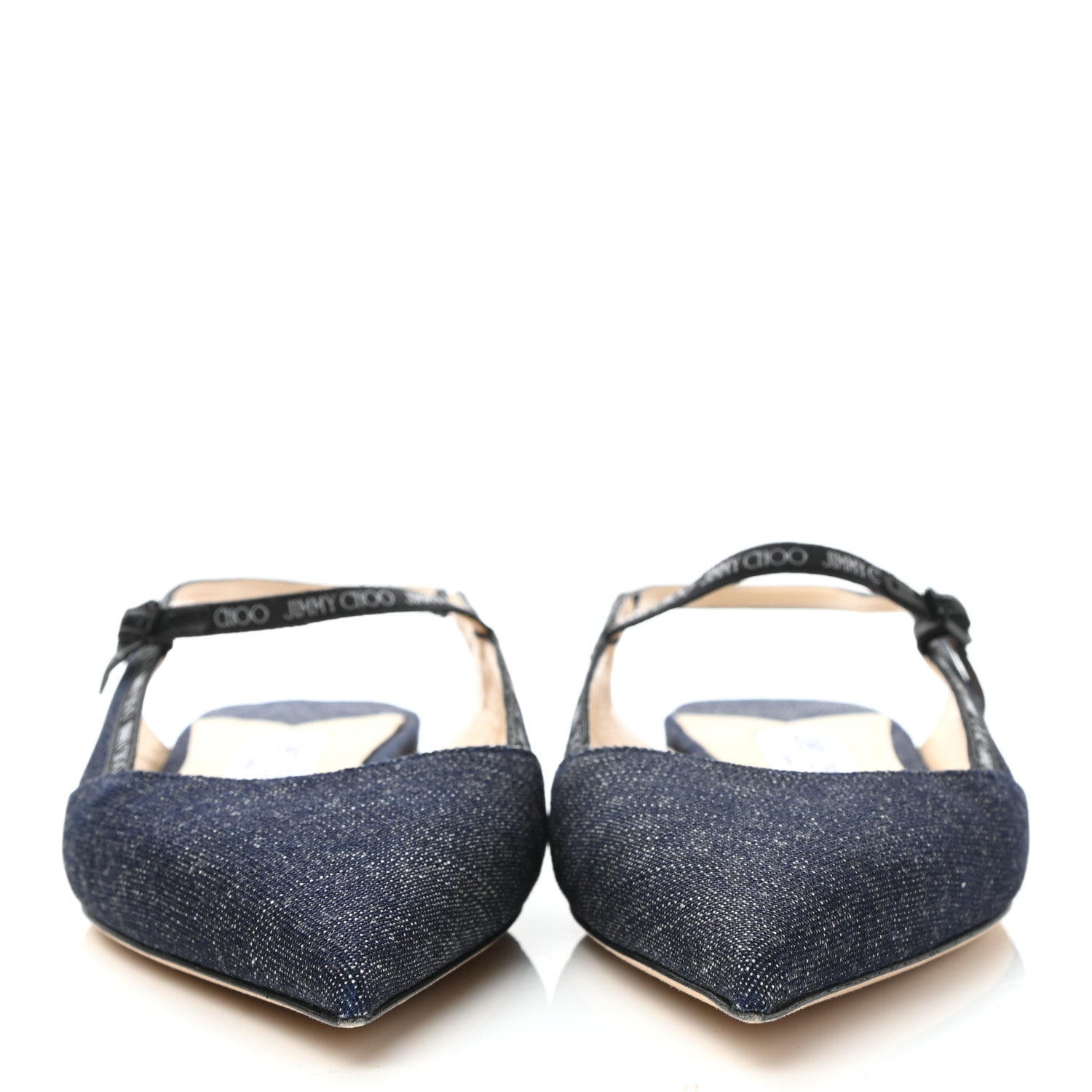 Jimmy Choo Denim Ree Flat 38 Blue 2 of 7