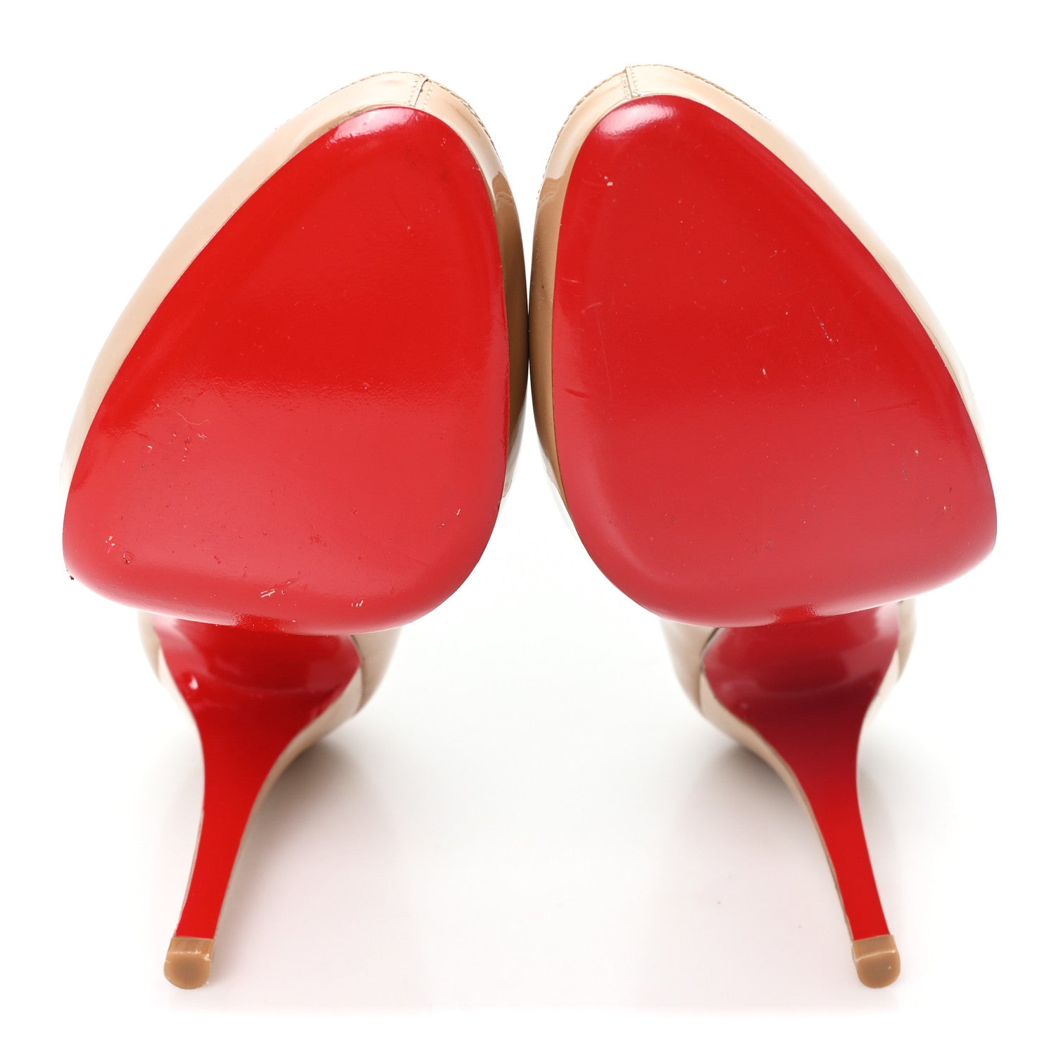 Christian Louboutin Patent Mlle Dam 120 Pumps 38.5 Nude 6 of 9