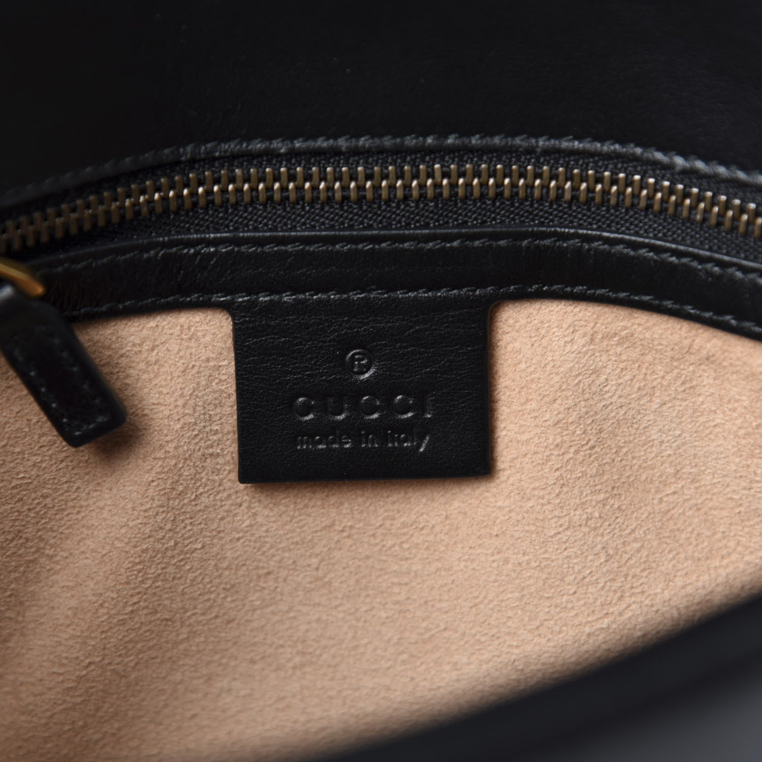 Gucci Calfskin Matelasse Small GG Marmont Shoulder Bag Black 8 of 10