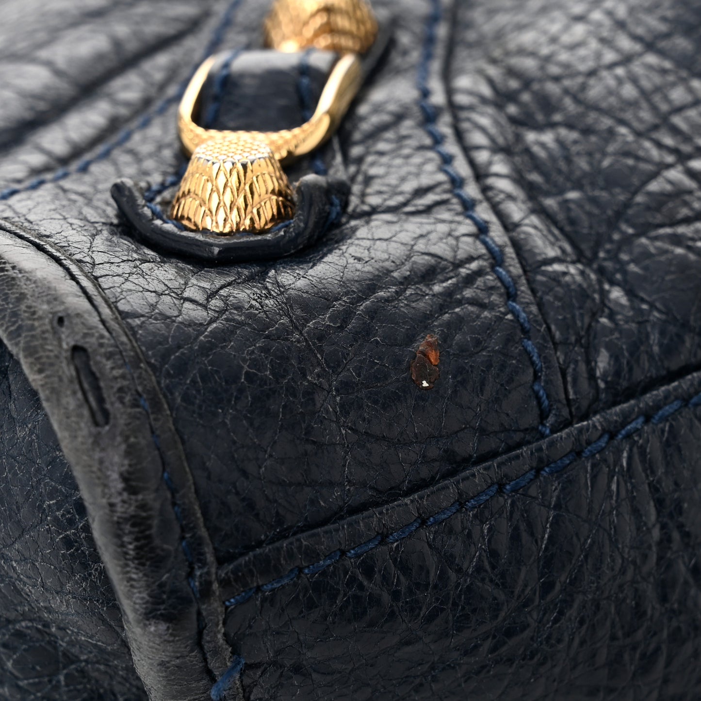 Agneau Giant 12 Gold Hardware City Bleu Obscur