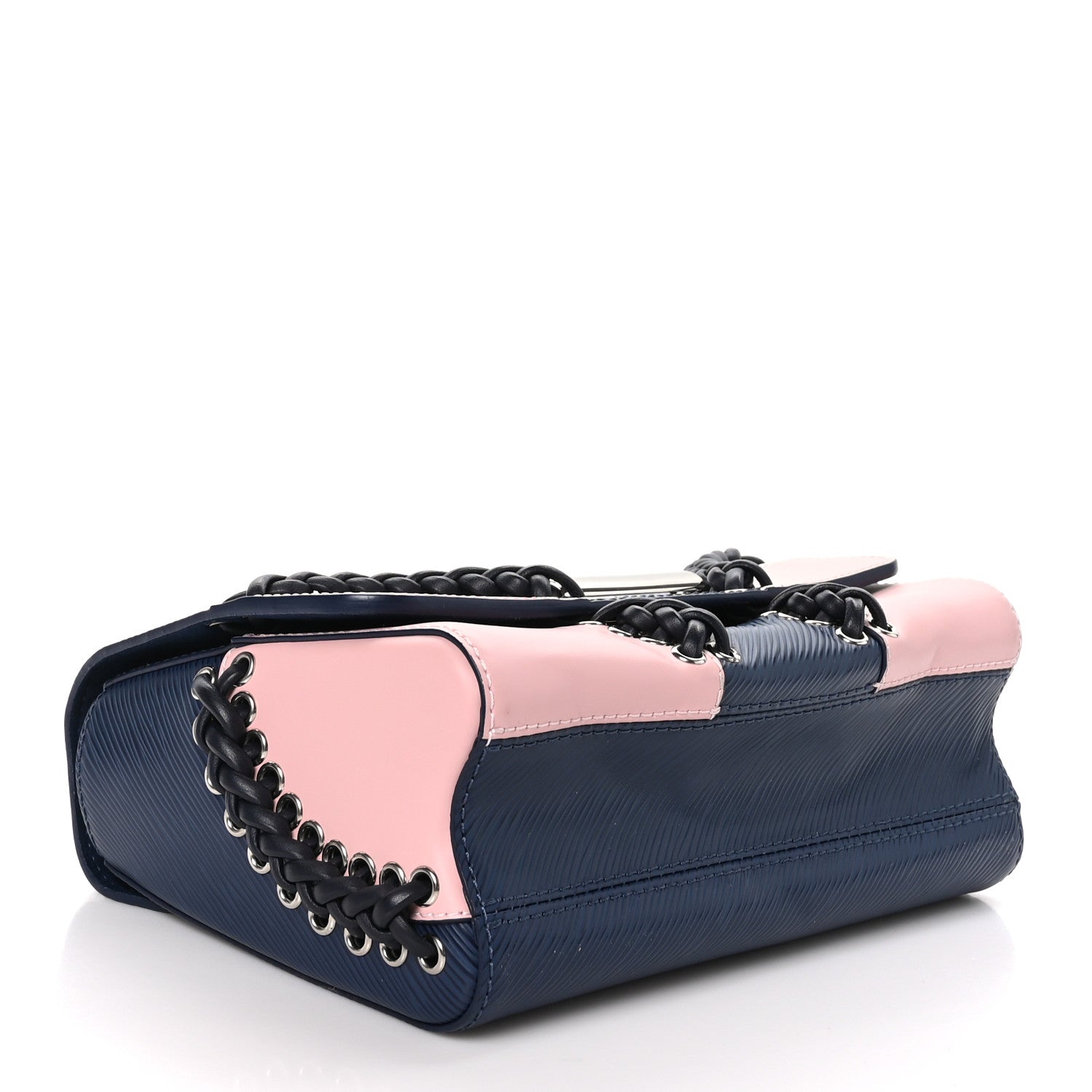 Louis Vuitton Epi Braided Twist Shoulder Bag MM Navy Rose Ballerine 5 of 11