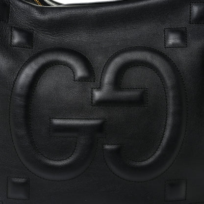 Gucci Apollo Calfskin GG Dadini Embroidered Chain Hobo Black 8 of 13