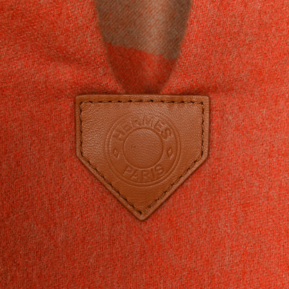 Hermes Cashmere Voltige Double Face Poncho Corail Creme 3 of 3