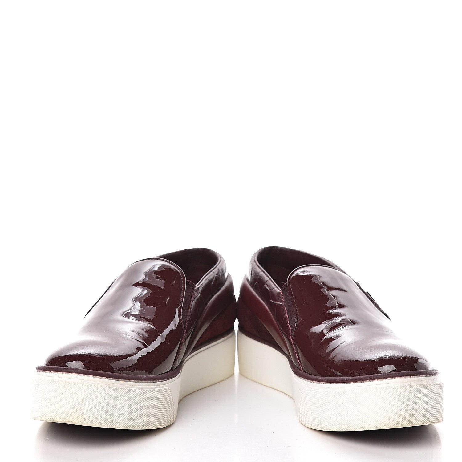 Louis Vuitton Alligator Patent Calfskin Catwalk Slip On Sneakers 36 Bordeaux 12 of 13