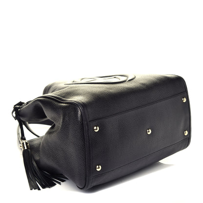 Gucci Pebbled Calfskin Medium Soho Shoulder Bag Black 4 of 9