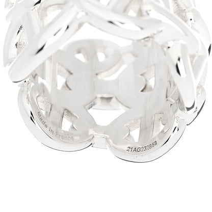 Hermes Sterling Silver GM Chaine d'Ancre Enchainee Band Ring 52 6 5 of 6