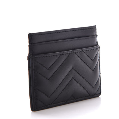 Gucci Calfskin Matelasse GG Marmont Card Holder Black 3 of 7