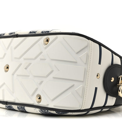 Christian Dior Calfskin Star Medium Dior Vibe Zip Bowling Bag White Blue 10 of 12