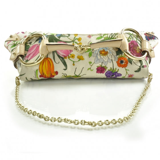 Flora Floral Horsebit Clutch