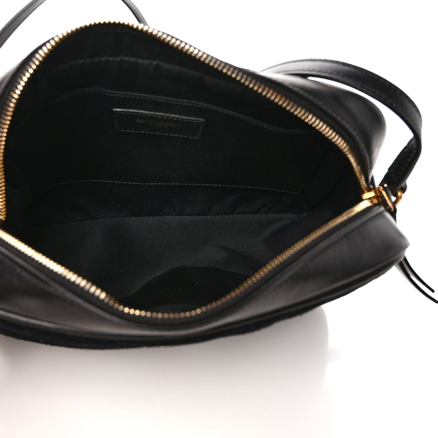 Suede Calfskin Monogram Lou Camera Bag Black